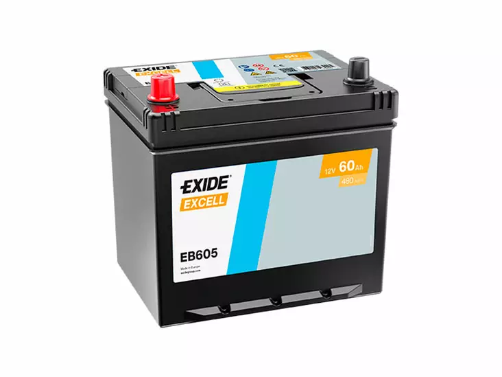 Exide EB605 Excell käynnistysakku 12V 60Ah 480A +/- - EXIDE käynnistysakut - 1815-EB605 - 1
