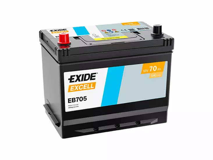 Exide EB705 Excell käynnistysakku 12V 70Ah 540A +/- - EXIDE käynnistysakut - 1815-EB705 - 1