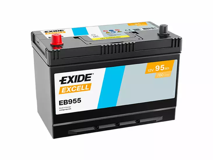 Exide EB955 Excell käynnistysakku 12V 95Ah 760A +/- - EXIDE käynnistysakut - 1815-EB955 - 1