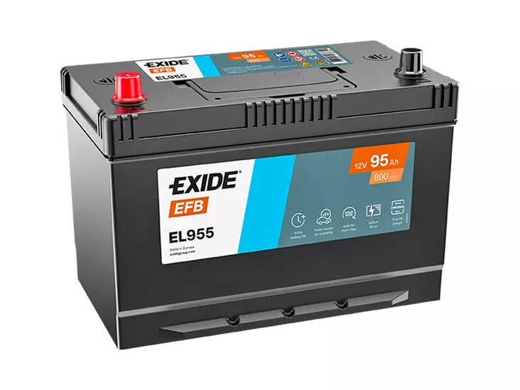 Exide EL955 EFB käynnistysakku 12V 95Ah 800A +/- - EXIDE käynnistysakut - 1815-EL955 - 1