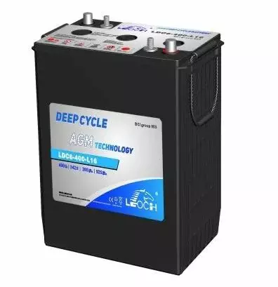 LEOCH LDC6-400-L16 AGM AKKU 6V/400AH, 295X180X428MM - Suljetut ajovoima- ja teollisuusakut - 460-6435 - 1