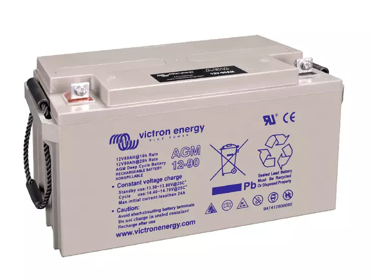 Victron Energy Deep Cycle AGM-akku 12V 90Ah +/- - Victron Energy vapaa-ajan akut - 1806-4025 - 1