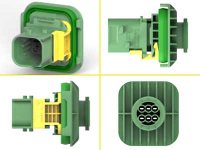 AMP HDSCS PINNARUNKO 1,5 6-NAP VIHREÄ GROUP B - 6-osaiset liitinrasiat - 1090-01346 - 1