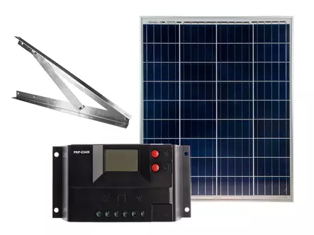 AURINKOPANEELISETTI 90W SIS. KIINNIKKEET+SÄÄDIN - Aurinkopaneelit - 1706-20046 - 1