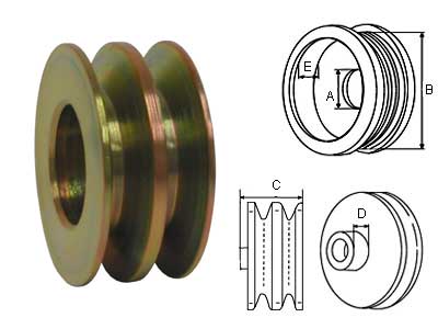 HIHNAPYÖRÄ 17/75MM 2X13 - Hihnapyörät 13mm - 2900-3616 - 1