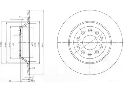 JARRULEVY DELPHI, 2 KPL / PKT, TAKA, AUDI A6 - Jarrulevyt - BG3956 - 1