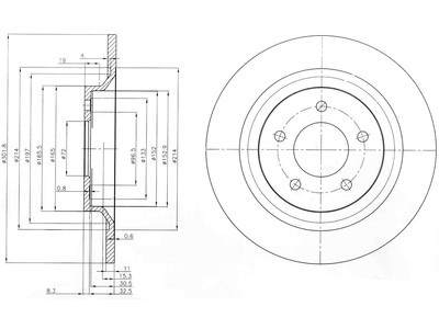 JARRULEVY DELPHI, 2 KPL / PKT, TAKA, MAZDA 5 - Jarrulevyt - BG4026 - 1