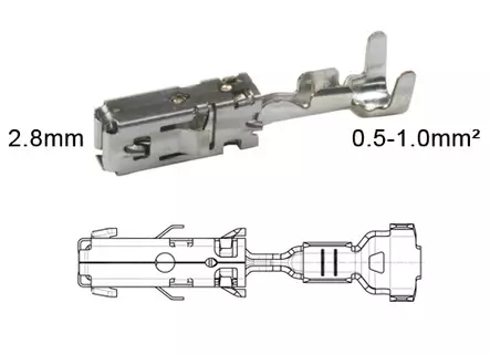 LIITIN NAARAS BDK 2,8 0,5-1.0MM2 - Liittimet suojaamattomat - 1928498056 - 1