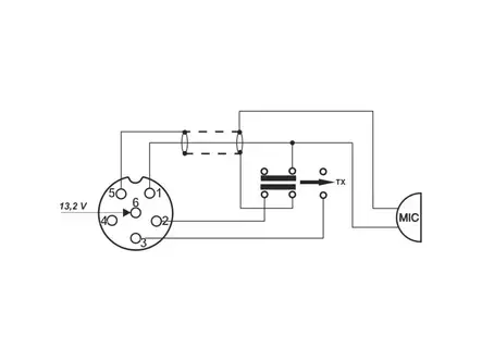 President DNC520 la-puhelimen mikrofoni - 6-Pin - La-puhelin tarvikkeet - 1705-00566 - 2