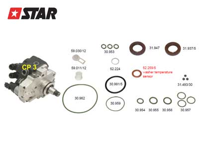 TIIVISTESARJA - Common Rail muut varaosat - 60186 - 1
