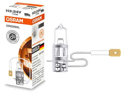 Osram Original H3 24V polttimo 1kpl - OSRAM 24V Halogen H3 - 10-64156 - 1