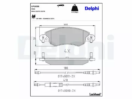 JARRUPALASARJA DELPHI ETU, CITROEN - Jarrupalasarjat - LP1656 - 2