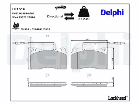 JARRUPALASARJA DELPHI ETU, CITROEN, FIAT, LANCIA - Jarrupalasarjat - LP1516 - 2