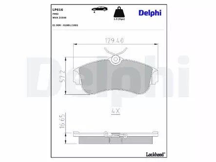 JARRUPALASARJA DELPHI ETU, NISSAN - Jarrupalasarjat - LP616 - 2