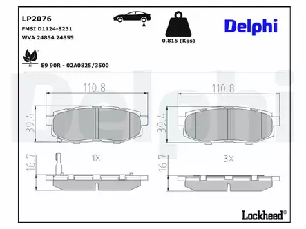 JARRUPALASARJA DELPHI TAKA, SUBARU - Jarrupalasarjat - LP2076 - 2