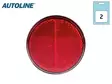 AUTOLINE HEIJASTINPARI PYÖREÄ Ø70MM PUNAINEN LIIMATTAVA - Ajoneuvoheijastimet ja kilvet - 1606-16106 - 1