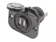 Blue Sea 1016 USB-pistorasia musta 12/24V 2 x USB-A - Blue Sea Muut tarvikkeet - 1790-1016 - 1