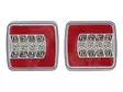 TAKAVALOPARI ( VAS+OIK) LED # GLO-TRAC 12/24V - LED-neliö takavalot - 1606-27696 - 1