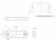 Led-äärivalo suorakaide 12/24V - sininen - Siniset äärivalot - 1606-27946 - 3