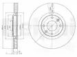 JARRULEVY DELPHI, 2 KPL / PKT, ETU, PEUGEOT 308 - Jarrulevyt - BG4166 - 2
