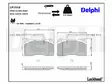 JARRUPALASARJA DELPHI ETU, CITROEN, FIAT, LANCIA - Jarrupalasarjat - LP1516 - 2