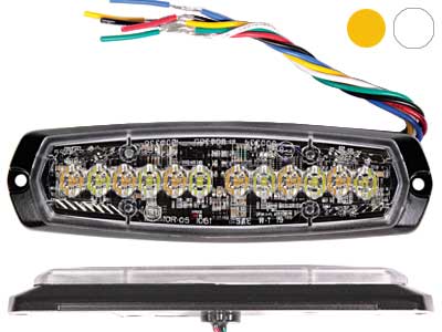 AXIXTECH SM6-D 6+6LED DUAL AMBER/WHITE R65 (XA2) - LED-tasovilkku - 1603-300666 - 1