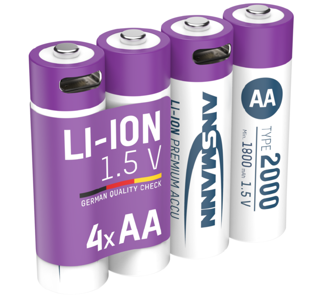 Ansmann AA 1,5V 2000Mah Li-Ion akkuparisto (ladattava) - AA paristot - 1312-0036 - 1