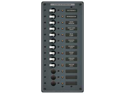 BLUE SEA KATKAISINPANEELI 10 X 15A - Blue Sea Katkaisinpanelit - 1790-8376 - 1