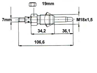 HEHKU AN207 FIAT 411,415 - Hehkutulpat - 8037-0706 - 1