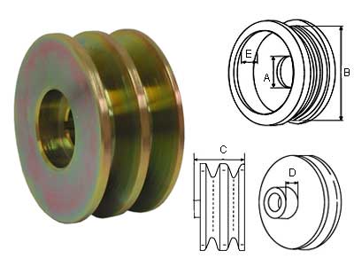 HIHNAPYÖRÄ 22,2/91MM 2X16 - Hihnapyörät 16/17mm - 2906-3686 - 1
