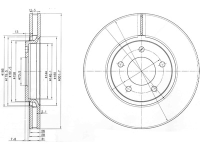 JARRULEVY DELPHI, 2 KPL / PKT, ETU, CHRYSLER GRAND VOYAGER - Jarrulevyt - BG3716 - 1