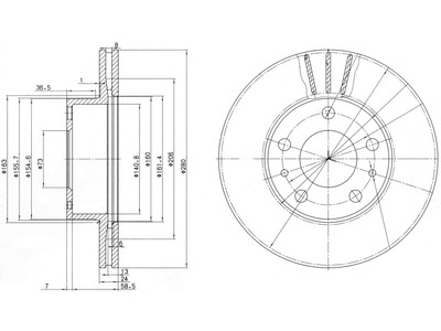 JARRULEVY DELPHI, 2 KPL / PKT, ETU, CITROËN - Jarrulevyt - BG2846 - 1