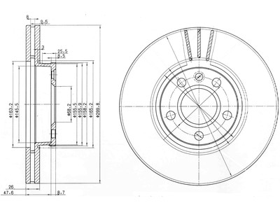 JARRULEVY DELPHI, 2 KPL / PKT, ETU, FORD - Jarrulevyt - BG3696 - 1