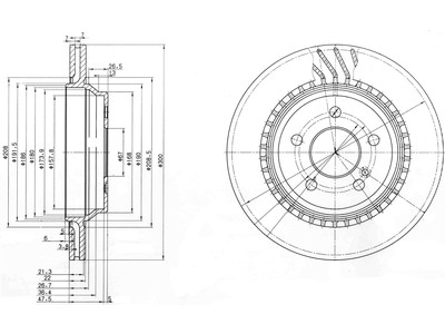 JARRULEVY DELPHI, 2 KPL / PKT, TAKA, CHRYSLER - Jarrulevyt - BG3726 - 1