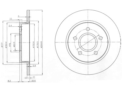 JARRULEVY DELPHI, 2 KPL / PKT, TAKA, FORD - Jarrulevyt - BG3896 - 1