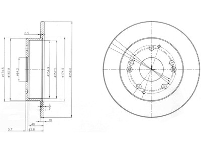 JARRULEVY DELPHI, 2 KPL / PKT, TAKA, HONDA CIVIC - Jarrulevyt - BG3746 - 1