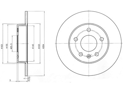 JARRULEVY DELPHI, 2 KPL / PKT, TAKA, OPEL ASTRA - Jarrulevyt - BG3406 - 1