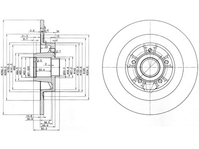JARRULEVY DELPHI, 2 KPL / PKT, TAKA, RENAULT ESPACE - Jarrulevyt - BG3686 - 1