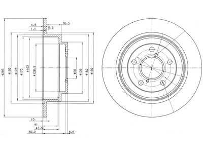 JARRULEVY DELPHI, 2 KPL / PKT, TAKA, SUBARU FORESTER - Jarrulevyt - BG2826 - 1