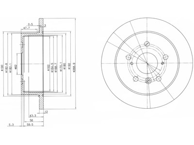 JARRULEVY DELPHI, 2 KPL / PKT, TAKA, TOYOTA CAMRY - Jarrulevyt - BG3736 - 1