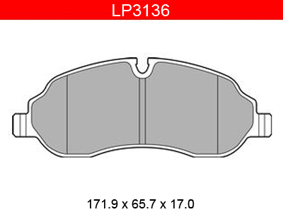 JARRUPALASARJA DELPHI ETU, FORD TRANSIT 14-, PARIPYÖRÄ - Jarrupalasarjat - LP3136 - 1