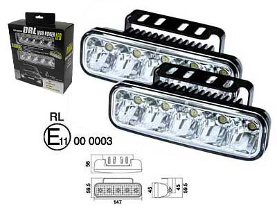 LED-PÄIVÄVALOSARJA 12/24V 147X45X56 5XTEHOLED - LED-päivävalosarja - 1605-NS1286 - 1