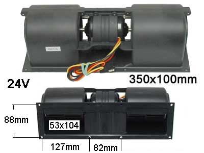 PUHALLIN 24V TÄYD 350X100 - Puhallinmoottorit ja vastukset ym - 9000-1396 - 1