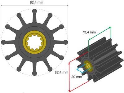 SIIPIPYÖRÄ HD - Veneen siipipyörät - 1798-0602026 - 1
