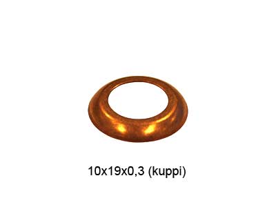 SUUTTIMEN POHJATIIVISTE 10X19X0,3 - O-renkaat, stefat, tiivisteet - 52326 - 1