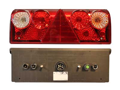 TAKAVALO EUROPOINT II OIK. SCHMITZ 7+4X2 PISTOKKEET - RK perävaunuvalaisimet - 1608-4736 - 1