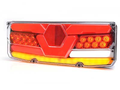 TAKAVALO VASEN LED NEON 12/24V / 350X131X81MM - LED-suorakaide takavalot - 1606-27896 - 1