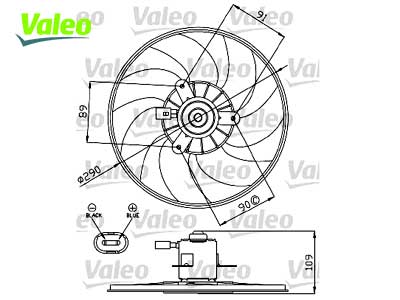 VAPAATUUL. 290MM MEGANE II - Vapaatuulettimet ja vastukset merkkihaku - 9044-696286 - 1