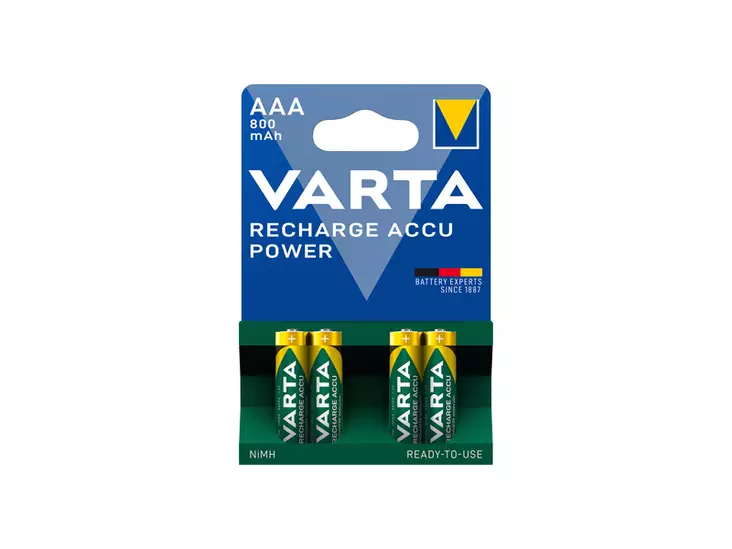 VARTA RECHARGE ACCU AAA 800MAH AKKUPARISTO 4KPL - AAA paristot - 1811-8740286 - 2