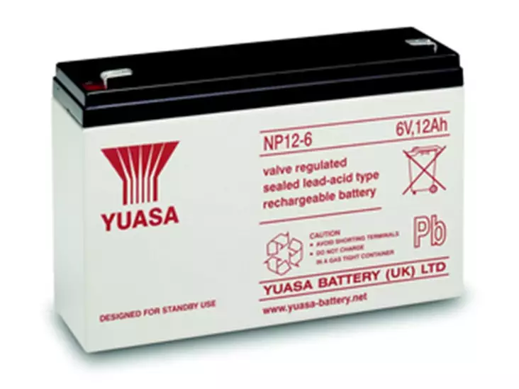 Yuasa NP12-6 VRLA AGM-akku 6V 12Ah - Suljetut ajovoima- ja teollisuusakut - 1805-NP12-6 - 1